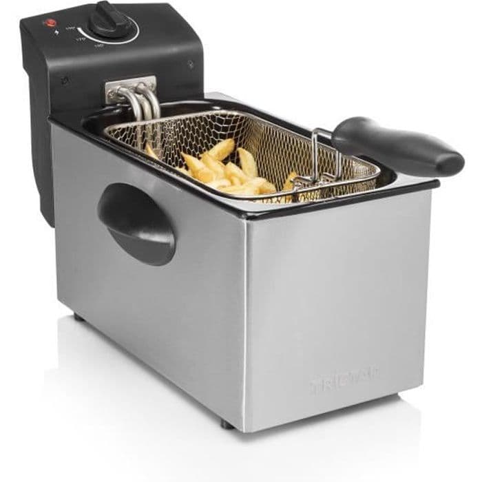 TRISTAR FR-6935 Semiprofessionell elektrisk fritös - Rostfritt stål