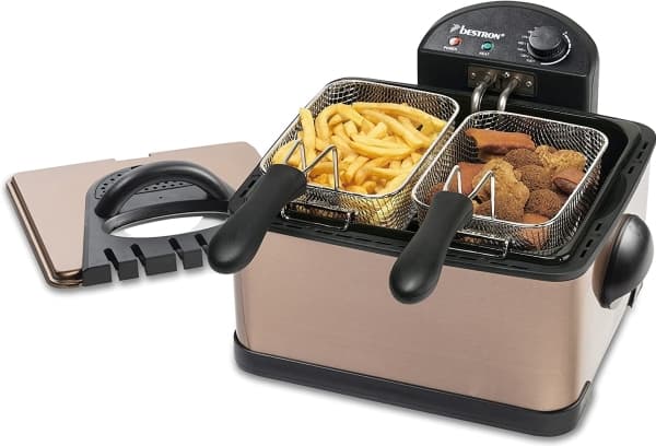 Bestron Copper Collection DF402CO - Fritös - 4.5 liter - 2000 W