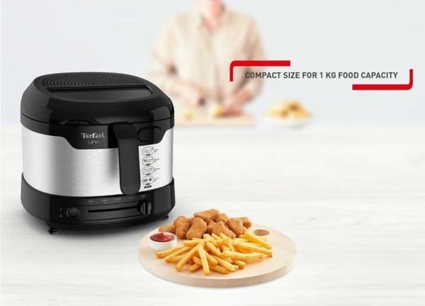 Tefal Uno FF215D frituregryde Single Stand-alone 1600 W Frituregryde Sort, Rustfrit stål