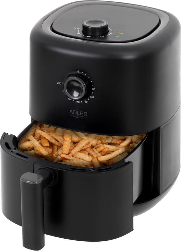 Adler Airfryer | Model AD 6310 | Sort | 3 liter | 2200W | Konvektionsteknologi | 80 - 200 °C