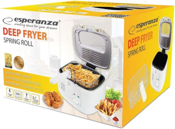 Esperanza EKG012 Frituregryde 2,5L, Hvid