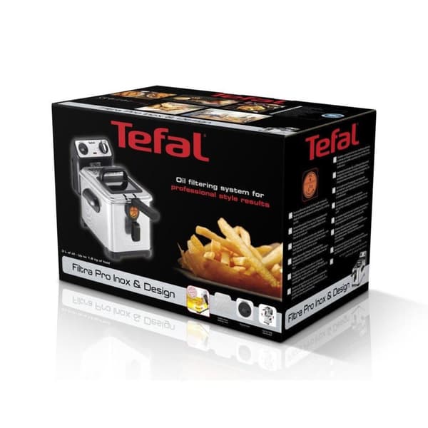 Tefal FR5111 Pro Inox och Design Fritös 2400W 3L Svart/Rostfritt stål