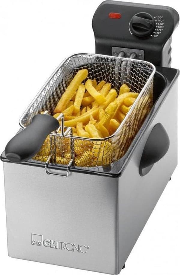 Clatronic FR 3586 Frituregryde 3 L Sølv, Rustfrit stål Stand-alone 2000 W