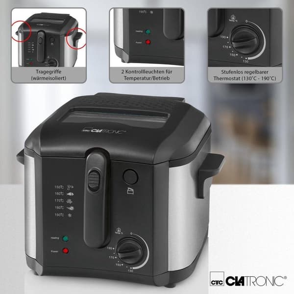 Clatronic FR 3649 Enkel 2,5 L 1600 W Svart