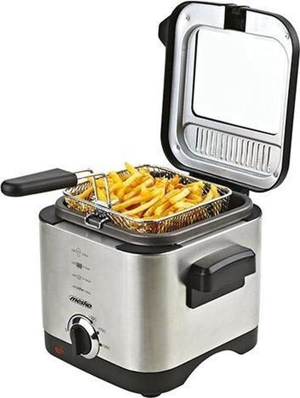 Mesko Home MS 4910 rasvakeitin Yksittäinen 1,5 l Erillinen 900 W rasvakeitin Musta, satiiniteräs