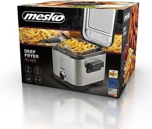 Mesko Home MS 4910 rasvakeitin Yksittäinen 1,5 l Erillinen 900 W rasvakeitin Musta, satiiniteräs
