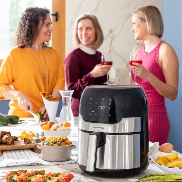 Oljefri Fritös InnovaGoods Fryinn 3500 Svart Rostfritt stål 1400 W 3,5 L