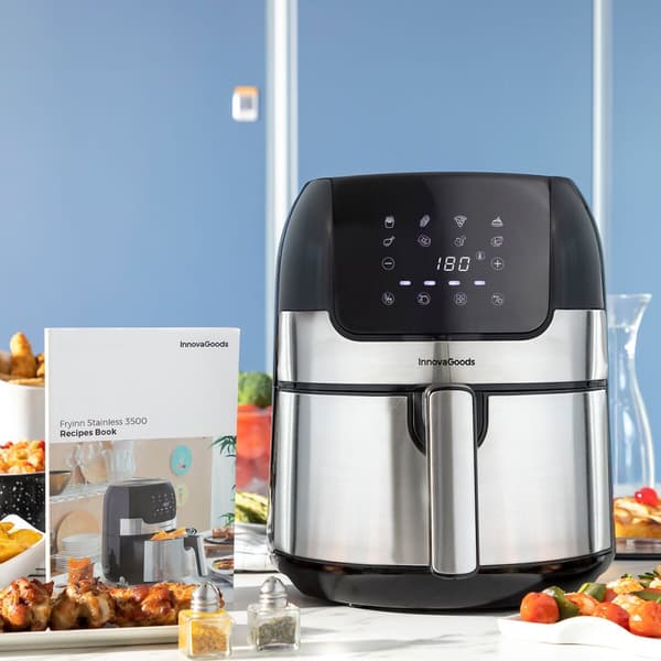 Oljefri Fritös InnovaGoods Fryinn 3500 Svart Rostfritt stål 1400 W 3,5 L