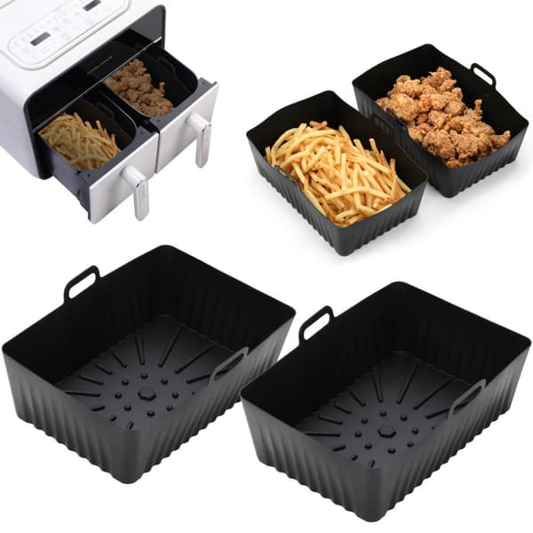 2-pak airfryer silikonegryde med handsker