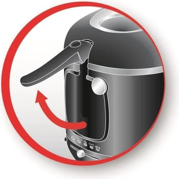 MOULINEX - Fritös - 2 kg - 1800W - Mega XXL - svart - AM480870