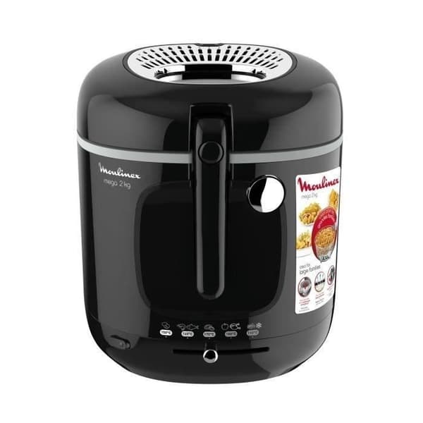 MOULINEX - Fritös - 2 kg - 1800W - Mega XXL - svart - AM480870