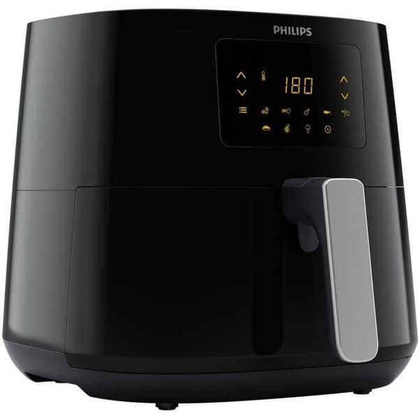 Fritös utan olja PHILIPS - Airfryer HD9270/70 Serie 3000 - Kapacitet 6,2L - Upp till 5 personer - 7 tillagningsprogram - 2000W Svart, Silver