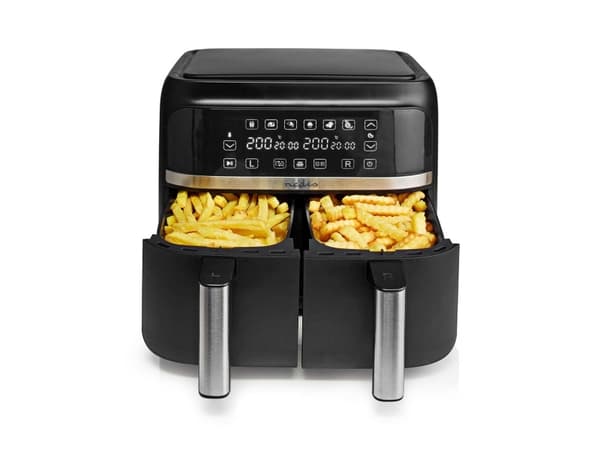 Nedis KAAFD350EBK, Varmluftsfrityr, 3,8 l, 40 °C, 200 °C, 60 min, Dobbel