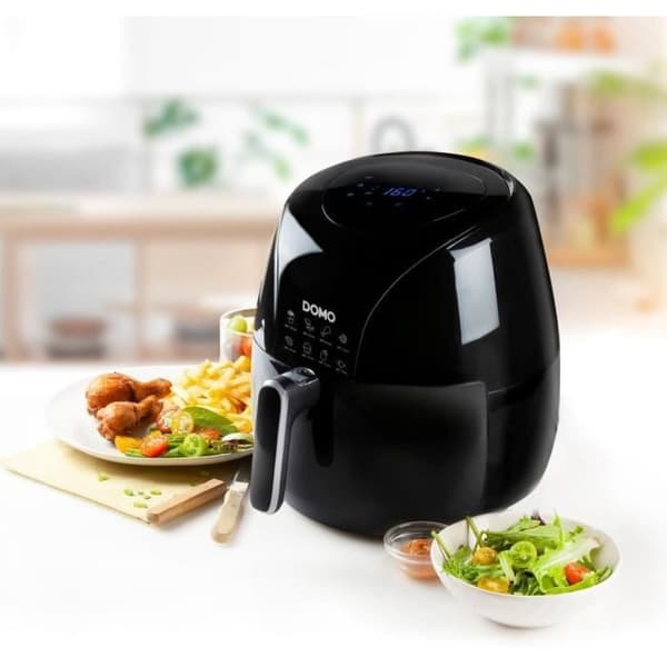DOMO DO1061FR - Deli Fryer XXL - Varmluftsfritös 2000W - 5,5L/1,5kg - 80 till 200°C - 60 min timer