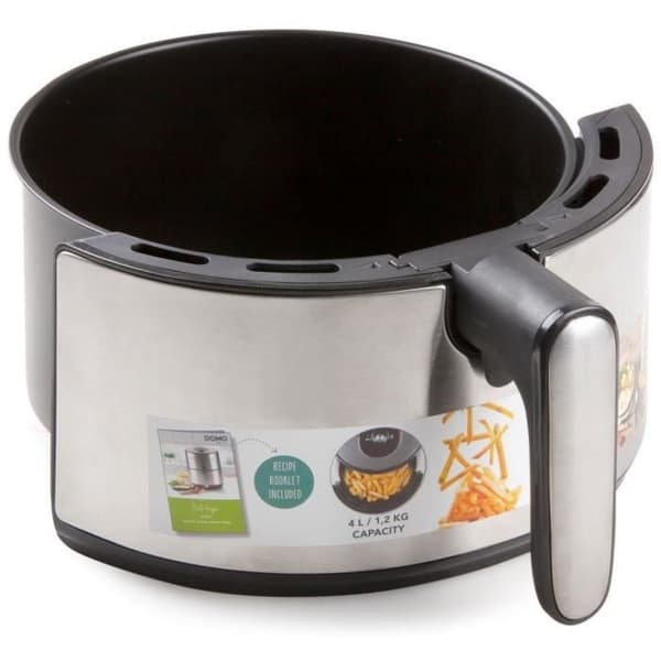 DOMO DO530FR - Deli-Fryer 4L - Varmluftsfritös - 1,2kg - 80° till 200°C - 8 program - 60 min timer - LCD-skärm