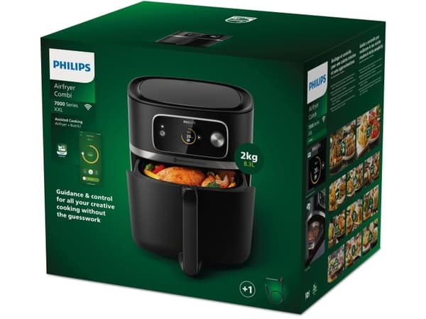Philips 7000 Series HD9880 Airfryer Combi XXL - Varmluftsfritös - 8.3 liter - 2200 W - svart