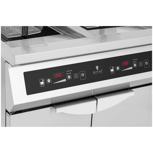 Royal Catering Induktionsfritös - 2 x 30 L - 60 till 190 °C - Royal Catering