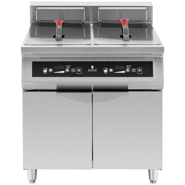 Royal Catering Induktionsfritös - 2 x 30 L - 60 till 190 °C - Royal Catering