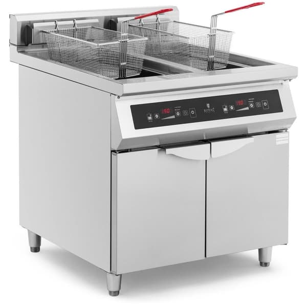 Royal Catering Induktionsfritös - 2 x 30 L - 60 till 190 °C - Royal Catering