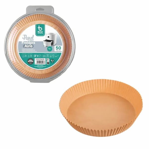 Papir for luftfrityrkoker Best Products Green 730227 Ø 20 cm Sirkulær 50 enheter