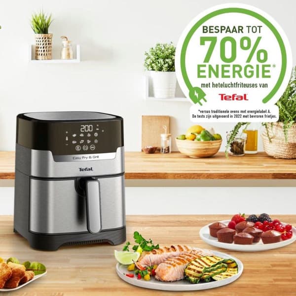 Tefal Easy Fry & Grill EY505D15 fritös Single 4,2 L Fristående 1550 W Varmluftsfritös Rostfritt stål
