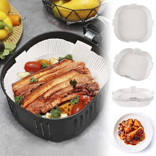 20 cm Non-Stick Air Fryer Papirliner Bagekogning 100 stk