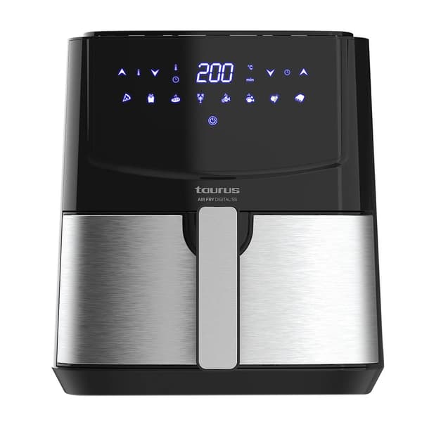 Air Fryer 1450W 5L Sort, Rustfrit stål
