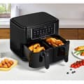 Miniatyrbild 3 av 5: CONTINENTAL EDISON Oil-Free Air Fryer - RFRSH24002CB - 9 L - Dubbla brickor - 2400W - Svart