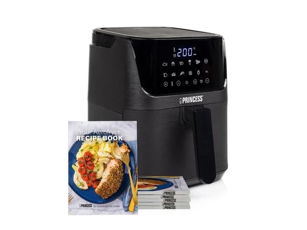 Princess 182031, Varmluftsfritös, 3,5 l, 200 ° C, 5 personer, Single, Svart