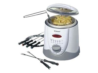 Bomann FFR 1290 CB - Fritös/fondue - 1 liter - 840 W Grå, Vit