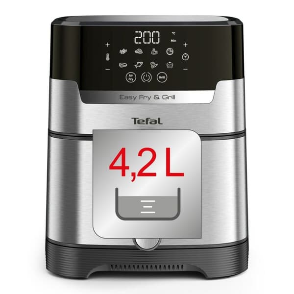 Luftfritös Tefal EY505D15 4,2 L Svart Grå Stål