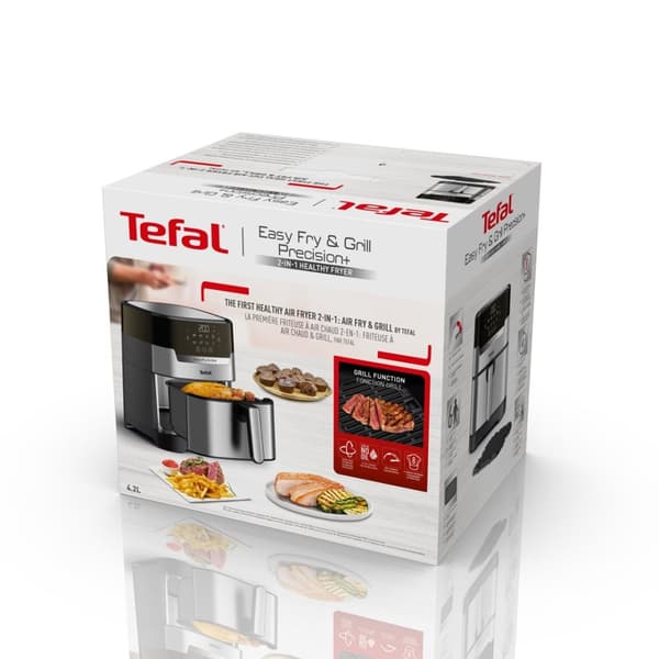 Tefal Easy Fry & Grilli EY505D15 rasvakeitin Yksittäinen 4,2 L Erillinen 1550 W Kuumailmakeitin Ruostumaton s