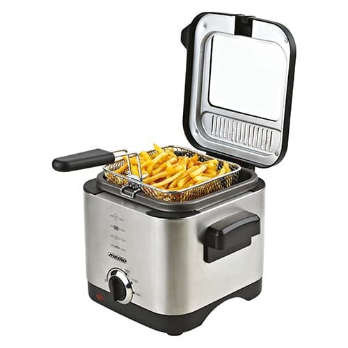 Mesko Home MS 4910 frituregryde Enkelt 1,5 L Stand-alone 900 W Frituregryde Sort, satinstål Sort, Satin stål