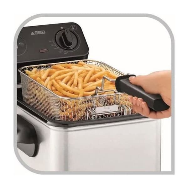 Seb Fryer 4l 2400w rostfritt stål/svart - fr506d00