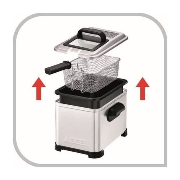 Seb Fryer 4l 2400w rostfritt stål/svart - fr506d00