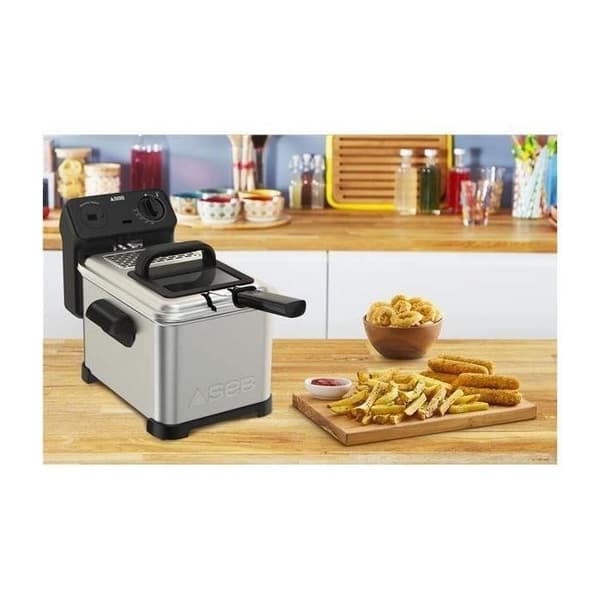Seb Fryer 4l 2400w rostfritt stål/svart - fr506d00