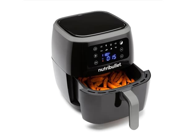 NutriBullet XXL Digital Air Fryer, Varmluftsfrityr, 7 l, Single/enkelt, Sort, Berøringskontroll, Enkeltstående