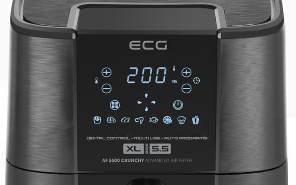 ECG AF 5500 Crunchy, Varmluftsfrityr, 5,5 l, 80 °C, 200 °C, 60 min, Single/enkelt