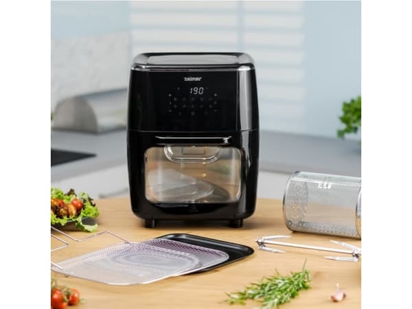 Zelmer ZAF7120, Frityr med lite fett, 12 l, 200 °C, 60 min, Single/enkelt, Sort