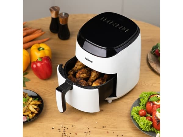 Zelmer ZAF3551W, Varmluftsfritös, 3,5 l, 80 ° C, 200 ° C, 60 min, Single