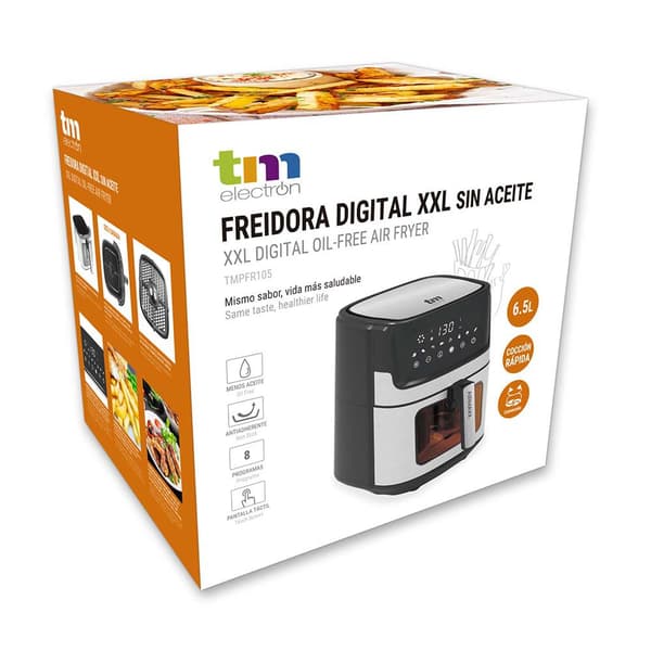 Tm Electron Air Fryer Tmpfr105 6.5l Silver 6.5 Liters / EU Plug