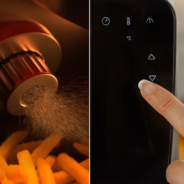 Cecotec 5.5 l digital air fryer with built-in oil spray and automatic/manual 7-level spraying. Advanced hot-air technology, 1550 W, multifunctional t