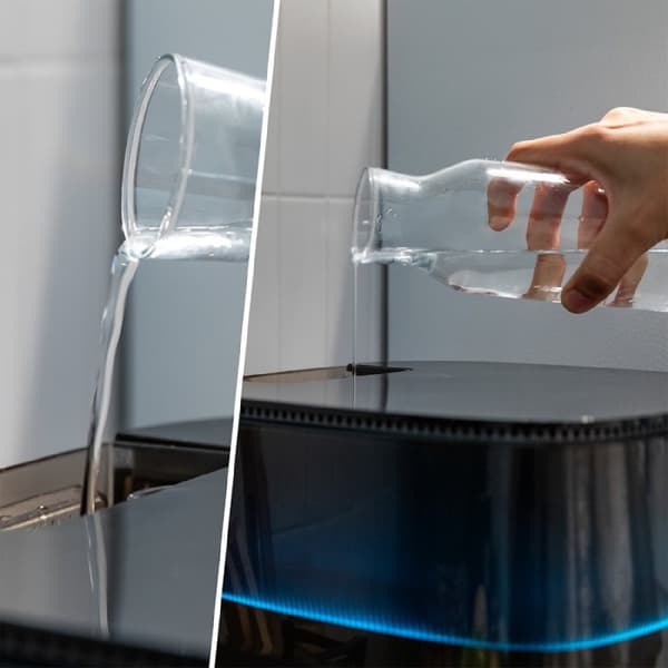 Cecotec Air fryer with 5-litre capacity and water spray, touch control, and luminous design.