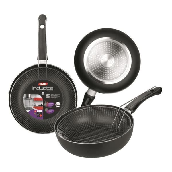 IBILI - Stekpanna med Inducta-korg, 24 cm, aluminium, non-stick, induktionskompatibel