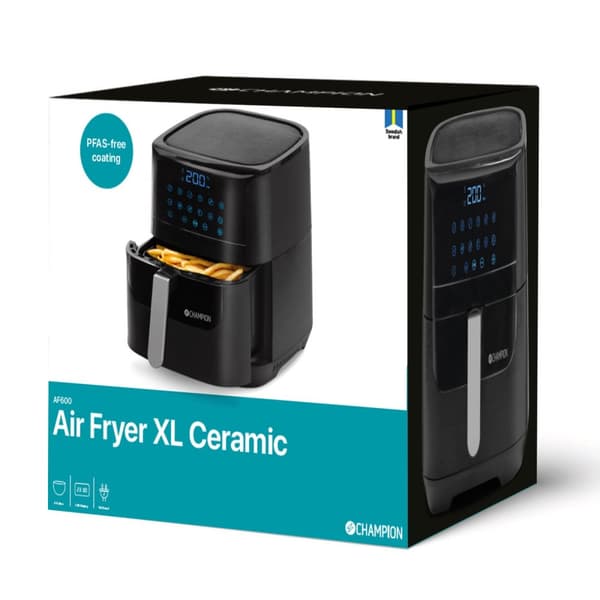 Champion Air Fryer XL Ceramic 5,5L 1800W AF600 Svart