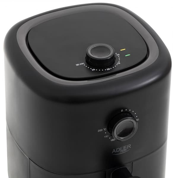 Adler | AD 6310 | Airfryer | Effekt 2200 W | Kapacitet 3 L | Højvolumen varmluftscirkulationsteknologi | Sort