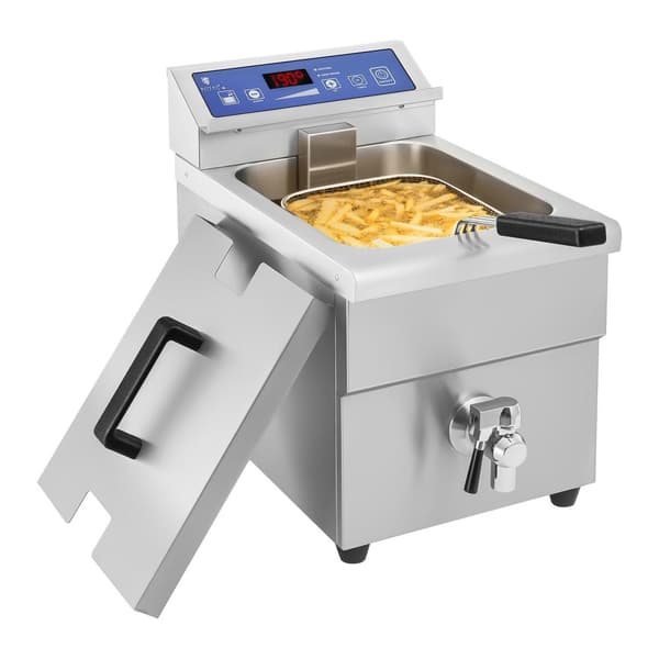 Induktionsfrituregryde med hane 230V Royal Catering 10L