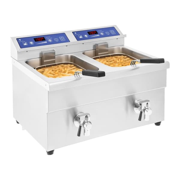 Dobbelt induktionsfrituregryde 7000W 230V Royal Catering 2x 10L