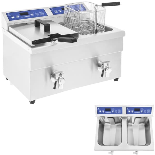 Dobbelt induktionsfrituregryde 7000W 230V Royal Catering 2x 10L