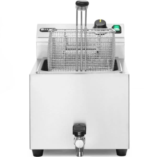 Justerbar elektrisk frituregryde med afløbshane 400 V 66000 W 10 l - Hendi 209424